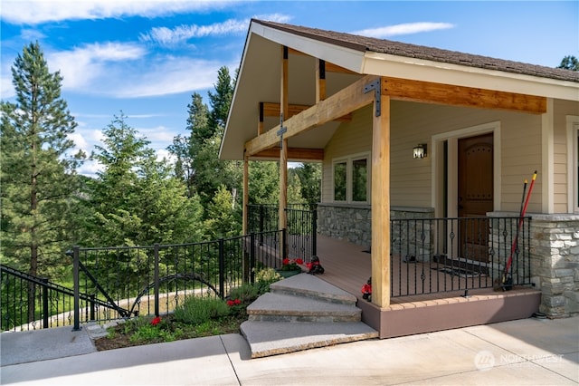 exterior space featuring a porch