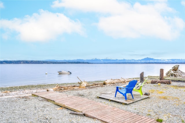 property view of water with a mountain view