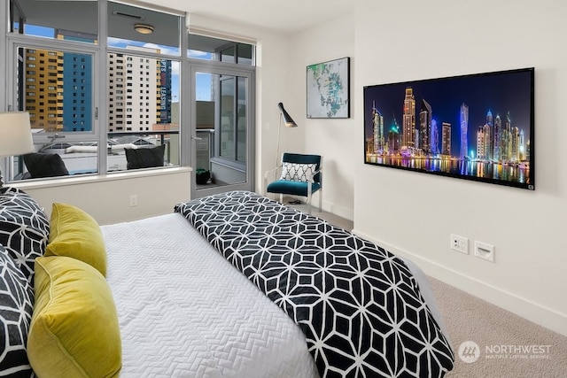 view of carpeted bedroom