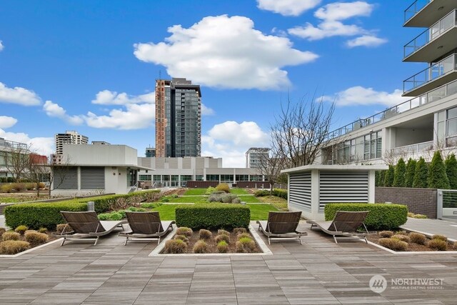 view of home's community featuring a patio area