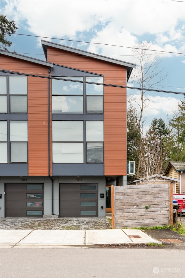 view of home's exterior with a garage