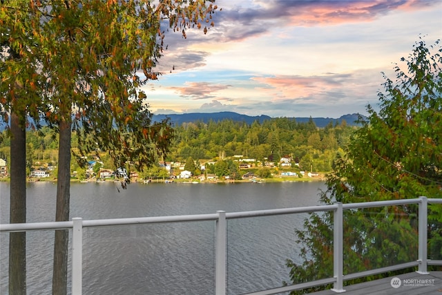 water view featuring a mountain view