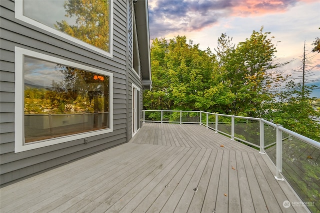 view of deck at dusk