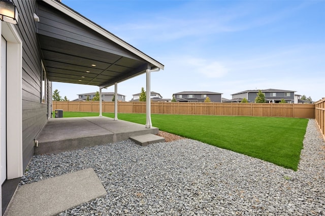 view of yard with a patio