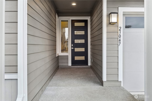 view of doorway to property