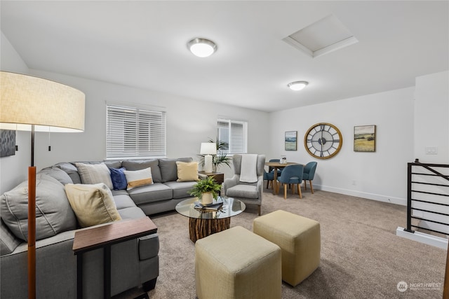 view of carpeted living room