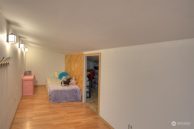 bedroom featuring light hardwood / wood-style floors