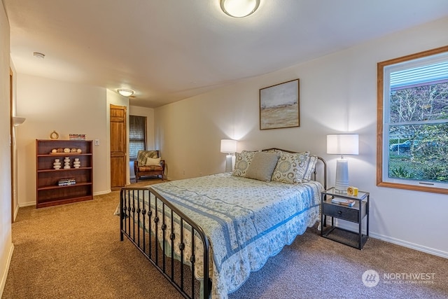 view of carpeted bedroom