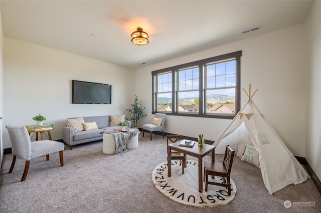 view of carpeted living room