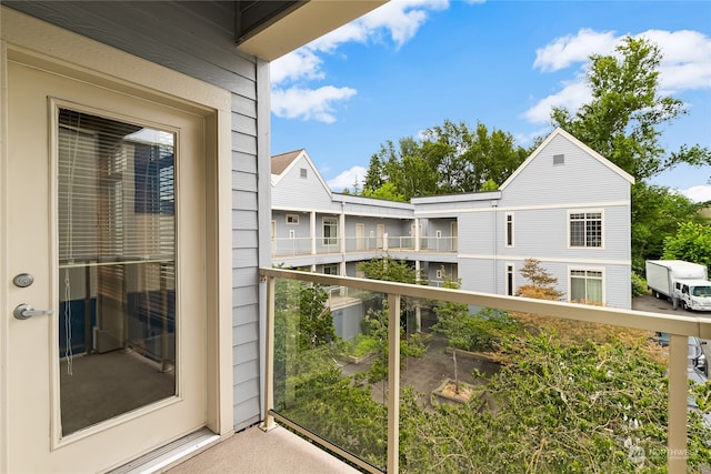 balcony featuring central AC unit