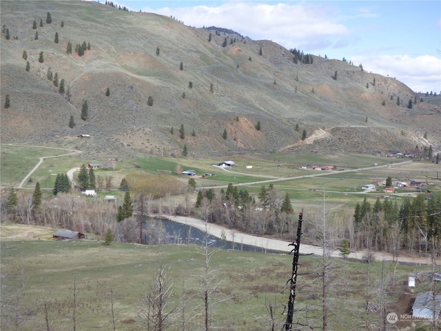 property view of mountains with a rural view