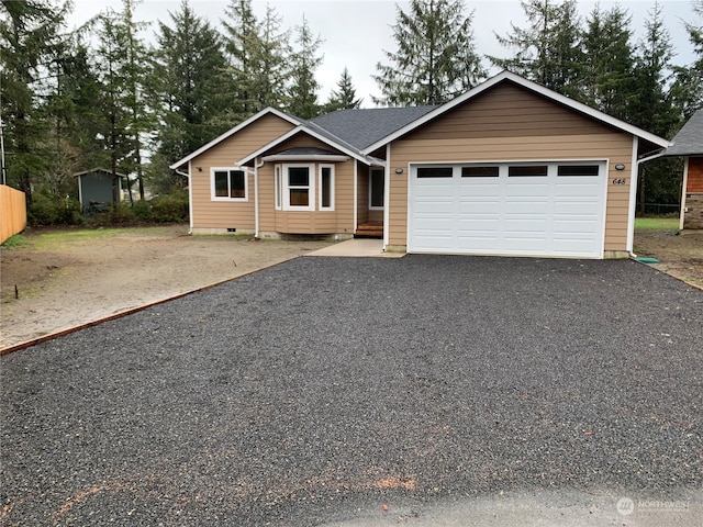 ranch-style house with a garage