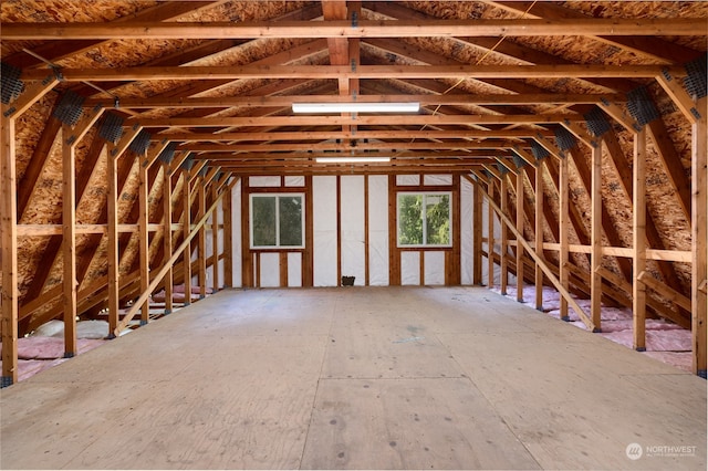 view of attic