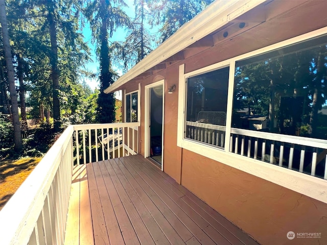 view of wooden deck