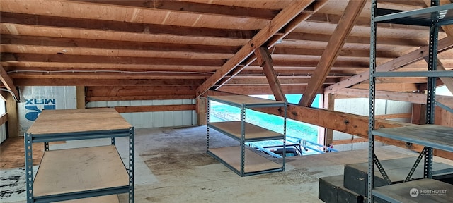 view of attic