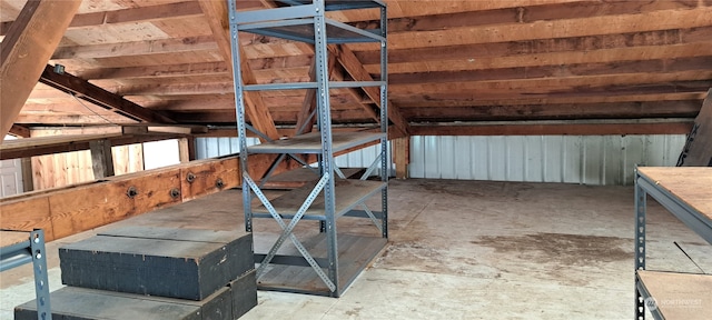 view of attic