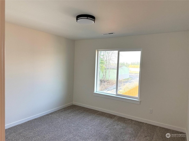 unfurnished room featuring carpet floors