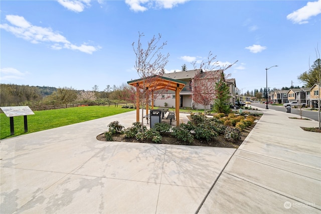 exterior space with a front yard