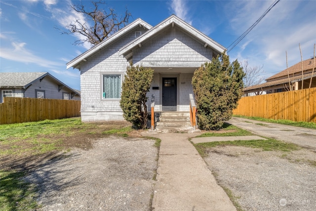 view of bungalow-style home