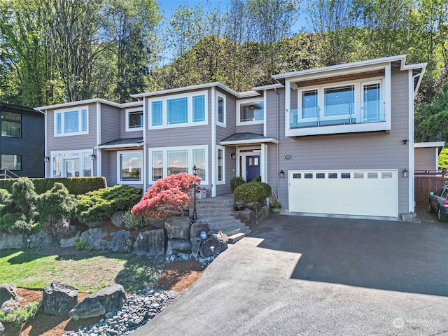 view of front of house featuring a garage