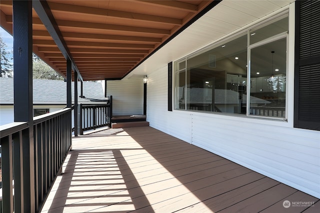 view of wooden terrace