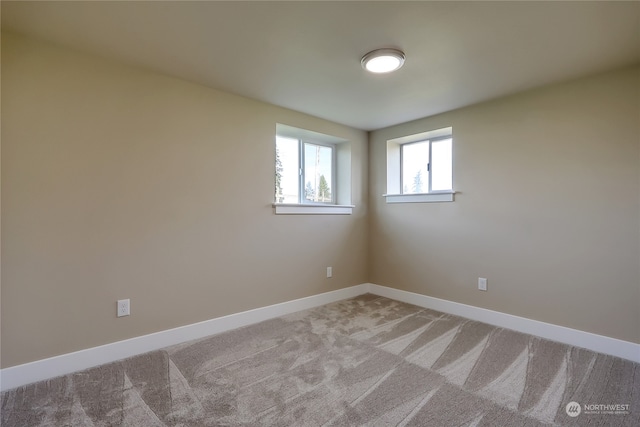 view of carpeted empty room