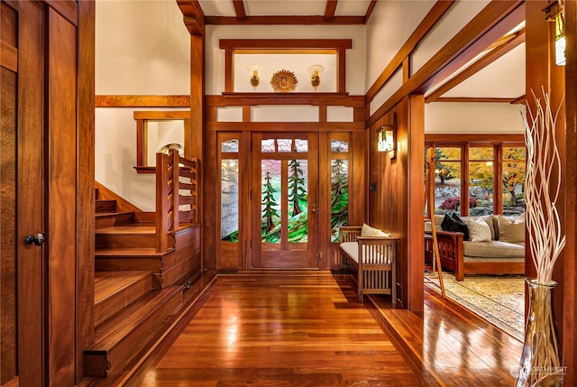 entryway featuring hardwood / wood-style floors