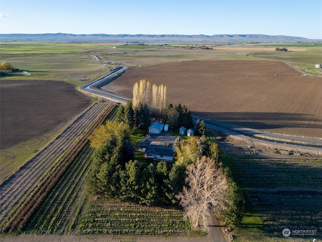 bird's eye view with a rural view