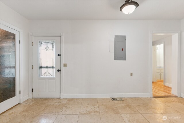 view of tiled foyer