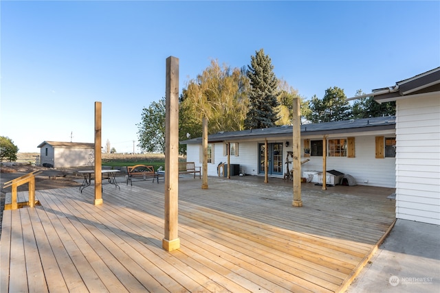 view of wooden terrace