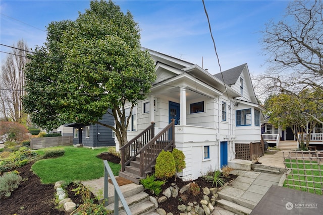 bungalow with a porch