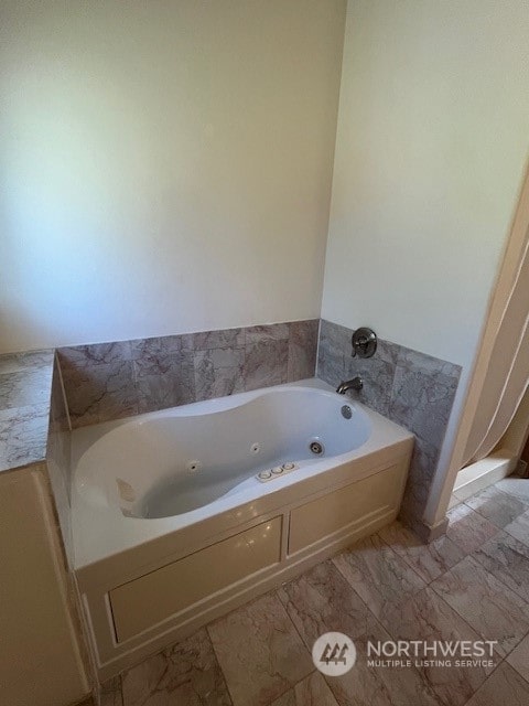 bathroom featuring tile flooring