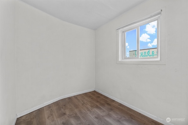 unfurnished room featuring wood-type flooring