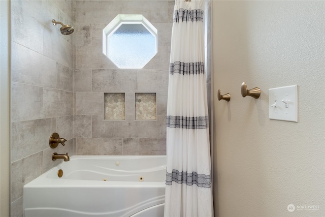 bathroom featuring shower / bath combo