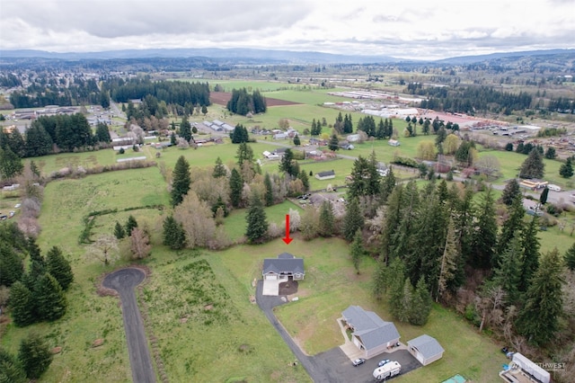 drone / aerial view featuring a rural view