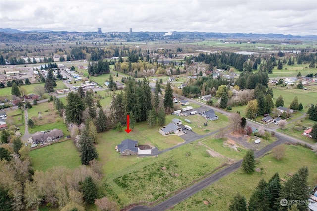 drone / aerial view featuring a rural view