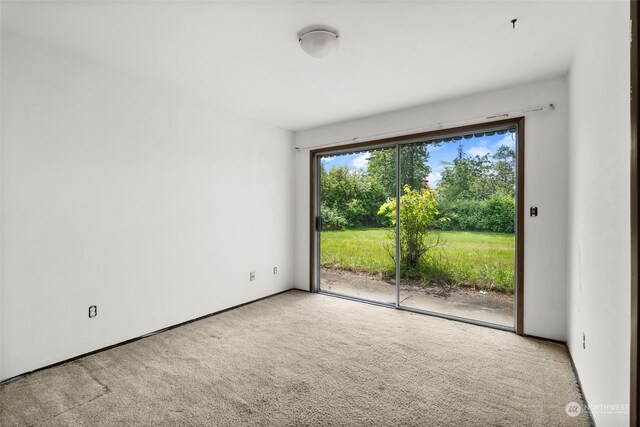 view of carpeted spare room