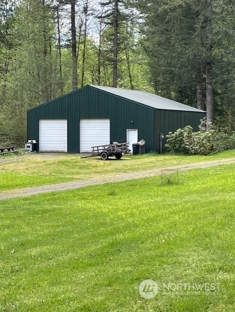 view of shed / structure with a garage