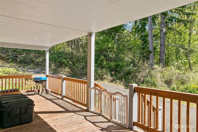 view of wooden terrace