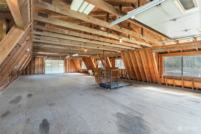 view of attic