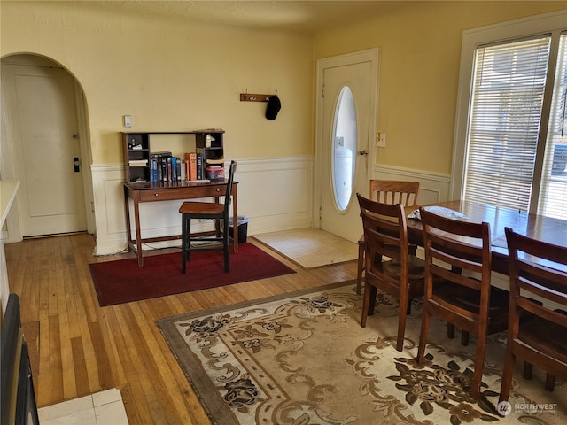 interior space featuring wood-type flooring