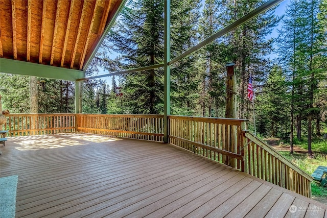 view of wooden deck