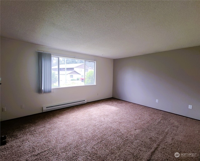 6114 Glen Mary Ln SE Unit A-D, Lacey, WA 98503 - carpeted spare room with baseboard heating and a textured ceiling