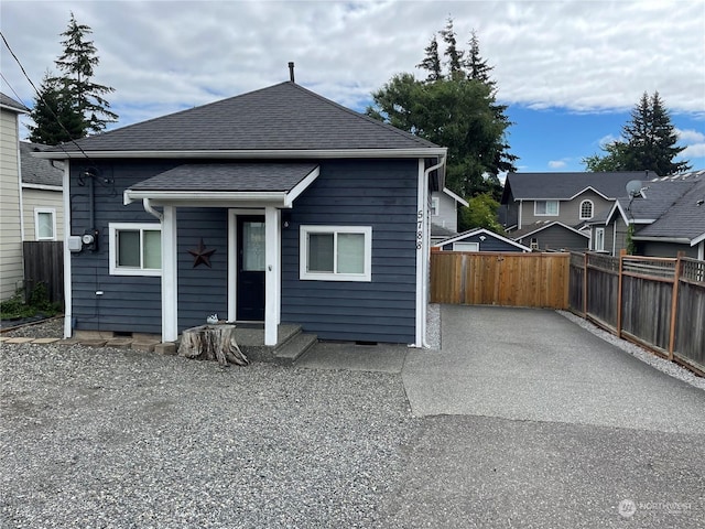 view of front of house with a patio