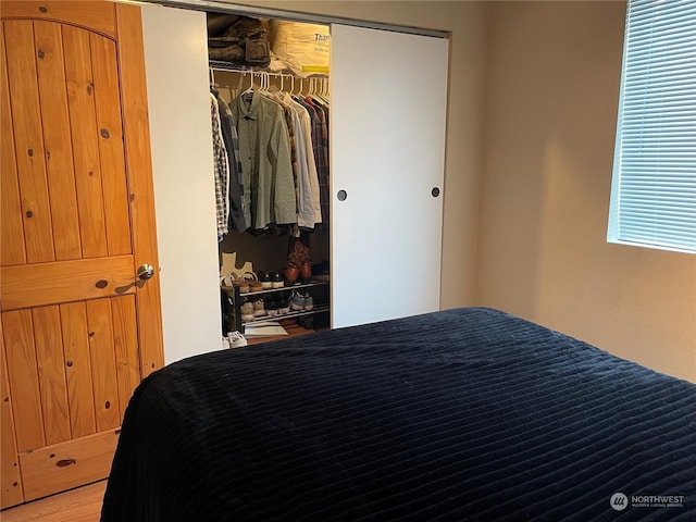 bedroom with a closet