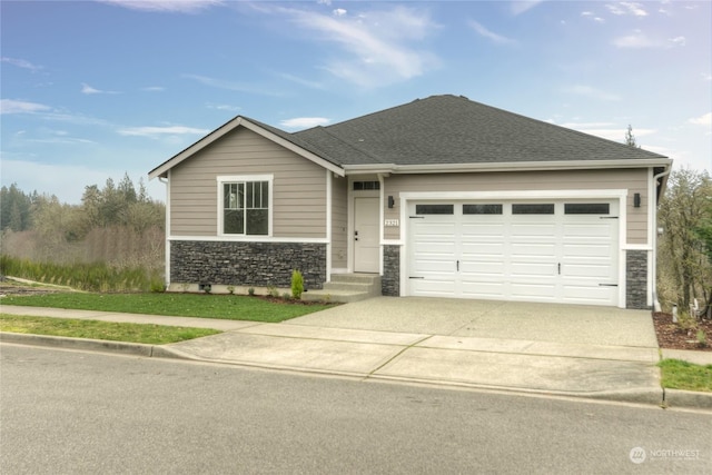 view of front of home featuring a garage