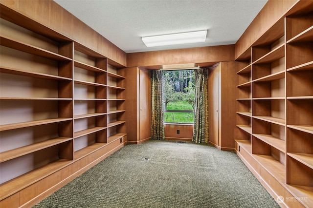 interior space featuring carpet