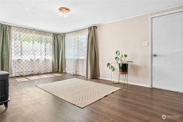 sitting room featuring hardwood / wood-style floors