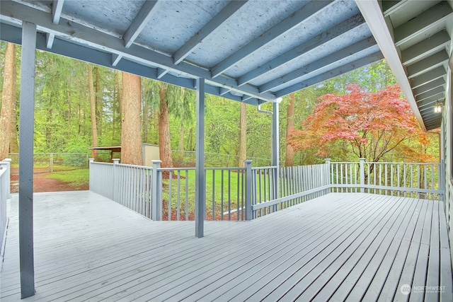 view of wooden deck