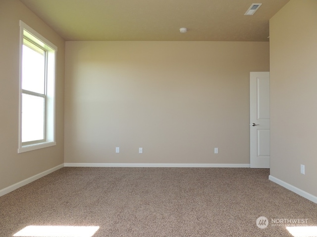 unfurnished room featuring carpet floors